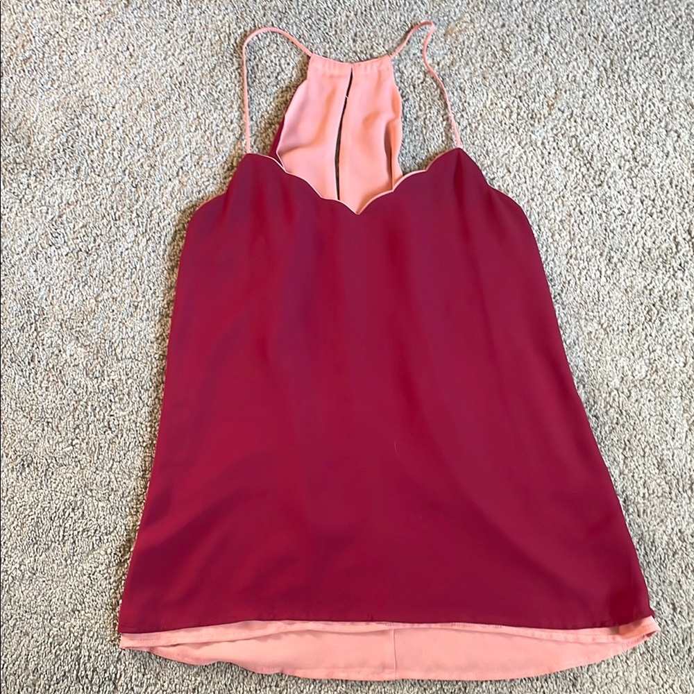 Elegant Pink and Red Women's Top
